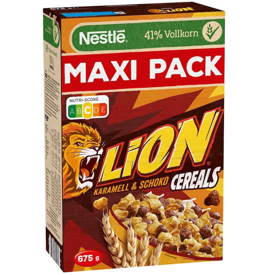 Lion Frühstücksflocken Karamell Schokolade 675g XXL
