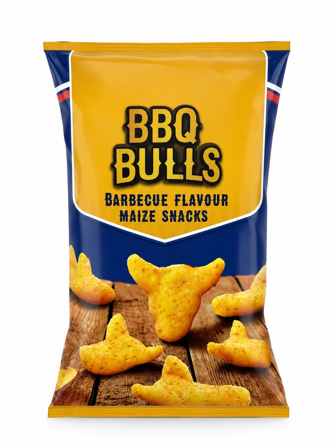 BBQ Bulls Maissnack Yellow 150g