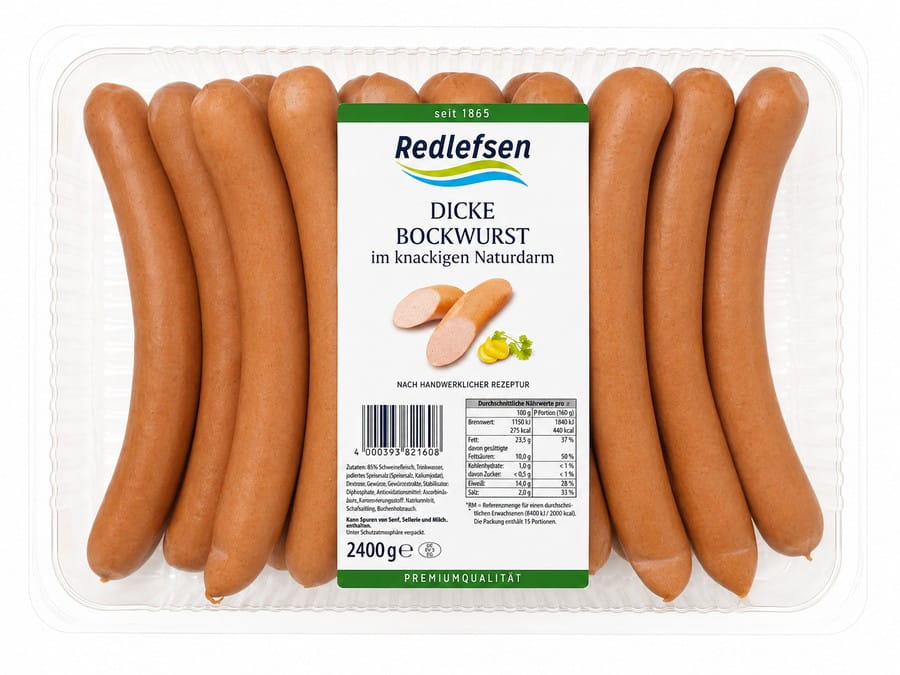 Dicke Bockwurst im knackigen Naturdarm 2400g
