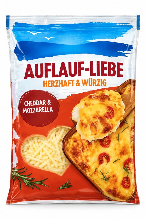 Milram Auflaufkäse Cheddar und Mozzarella gerieben 150g