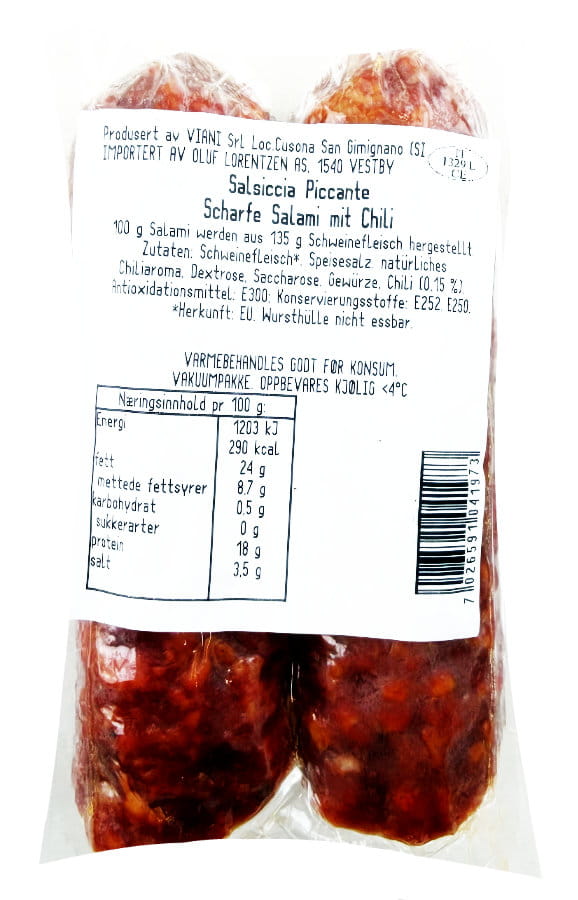 Salsiccia Piccante Scharfe Salami Chili 2er ca. 300g