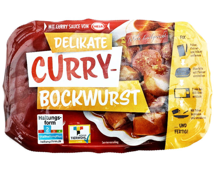 Curry Bockwurst Mit Sauce 220g