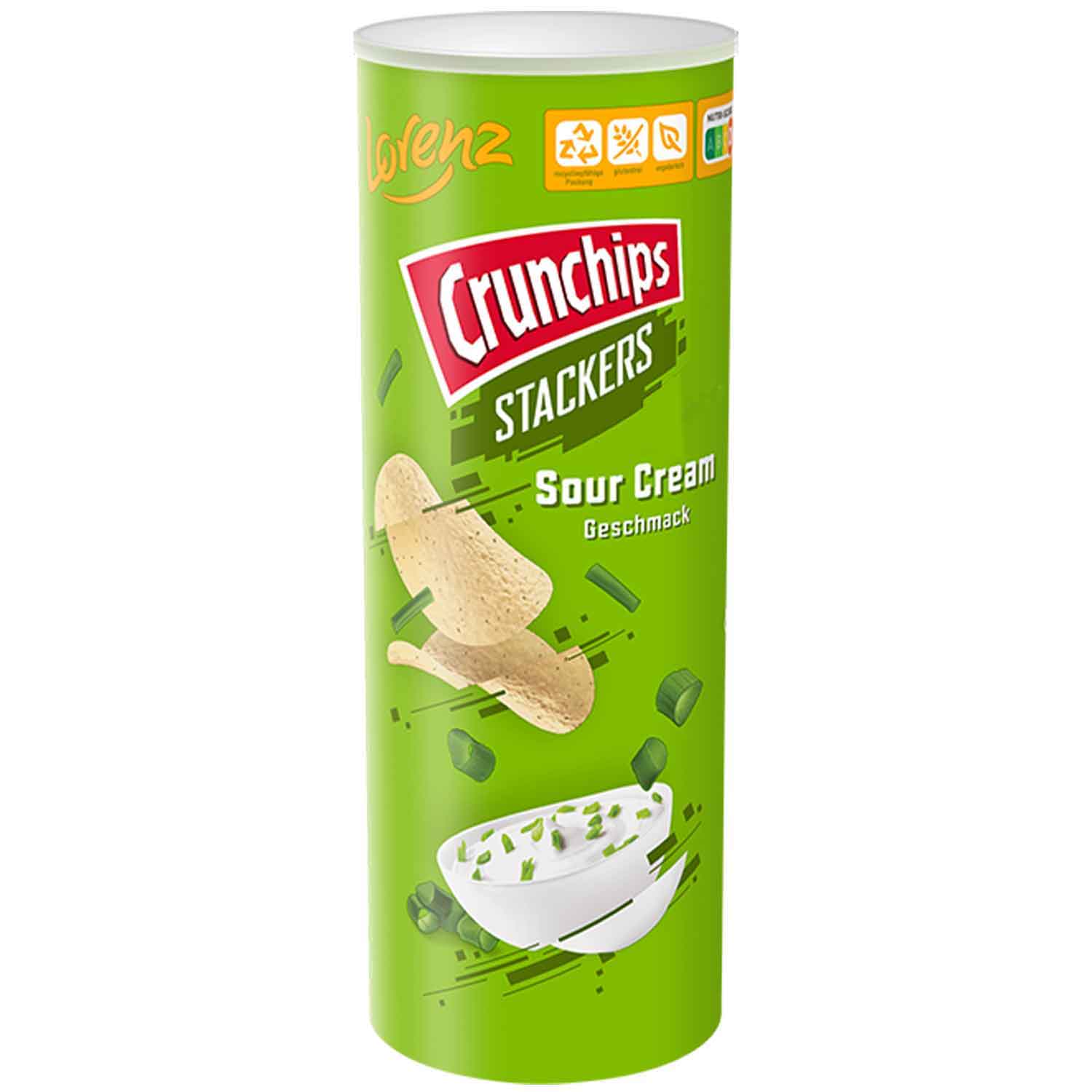 Crunchips Stackers Sour Cream Geschmack 175g 