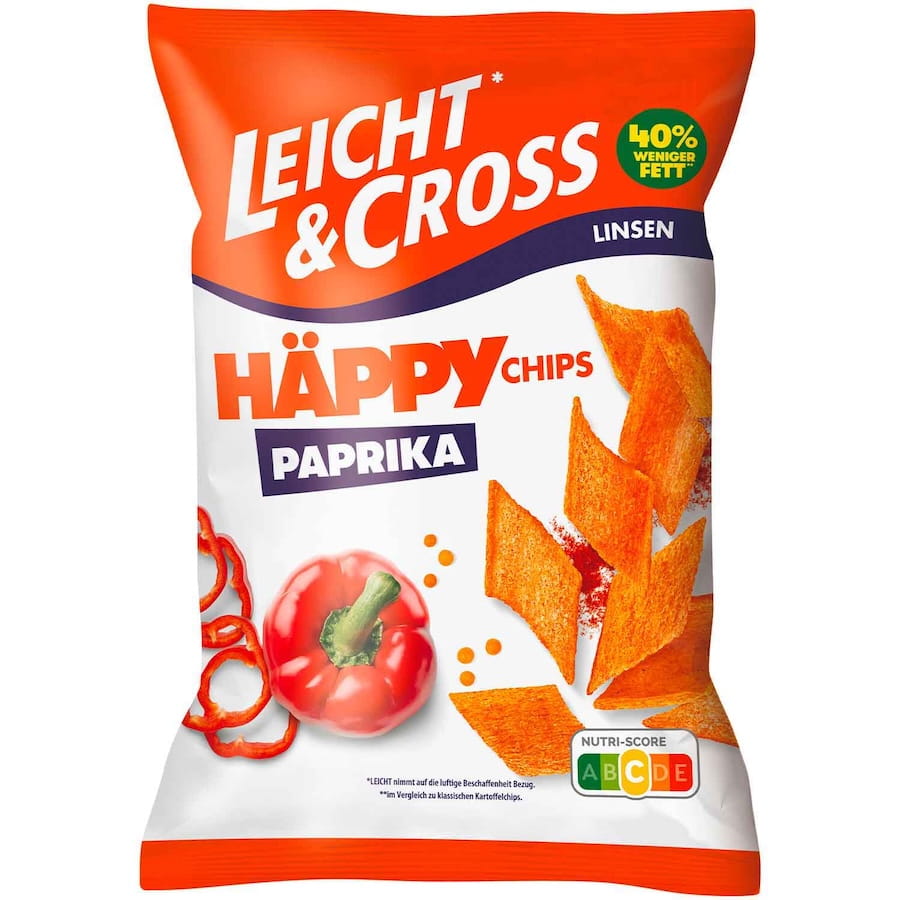 Häppy Chips Linse Paprika Leicht Und Cross 90g