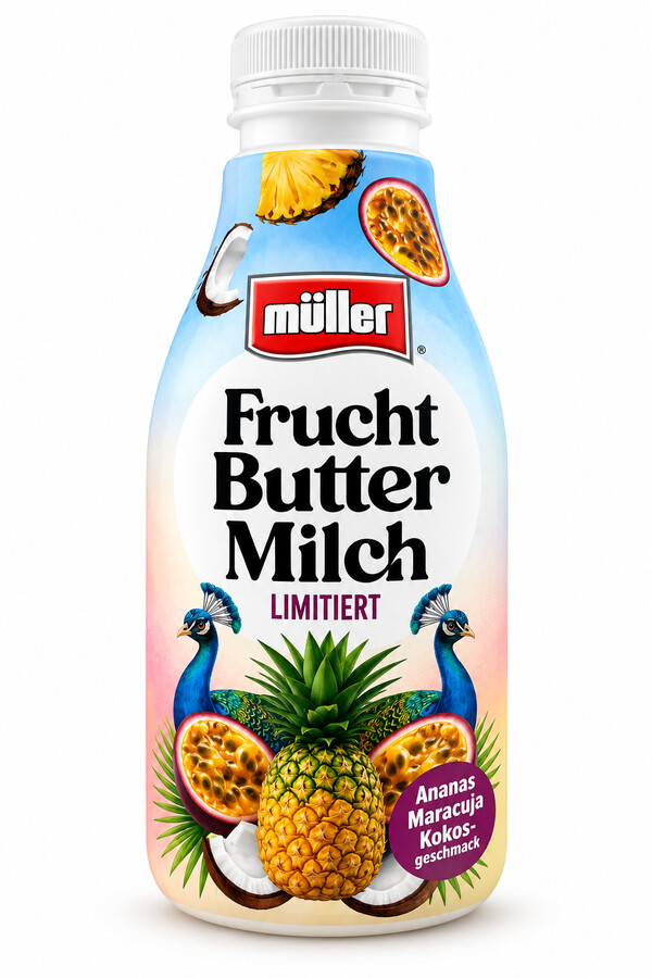 Müller Frucht Buttermilch Ananas Maracuja Kokos 500g