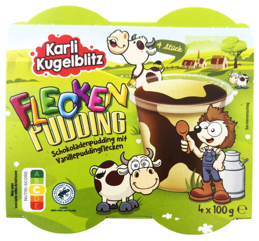 Fleckenpudding Schoko Vanille 4er 400g