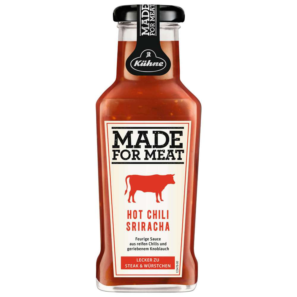 Kühne Hot Chili Sriracha Sauce Glasflasche 235ml
