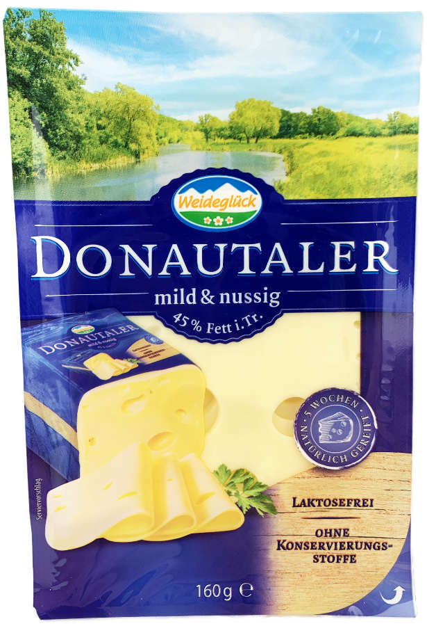 Donautaler Käse mild und nussig in Scheiben 160g