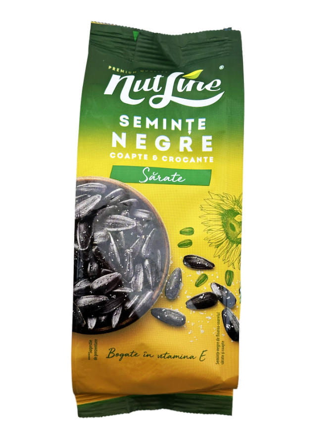 Schwarze Sonnenblumenkerne Mit Schale Geröstet Gesalzen 200g