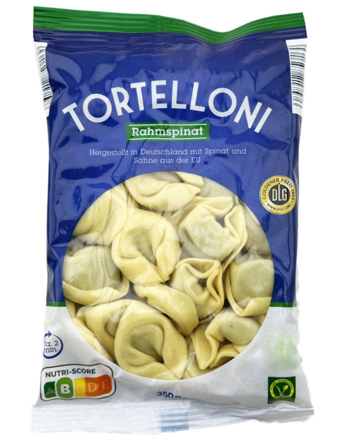 Tortelloni gefüllt mit Sahne und Spinat 400g 