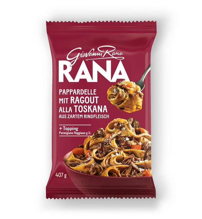 Giovanni Rana Pappardelle mit Ragout alla Toskana aus zartem Rindfleisch 407g 