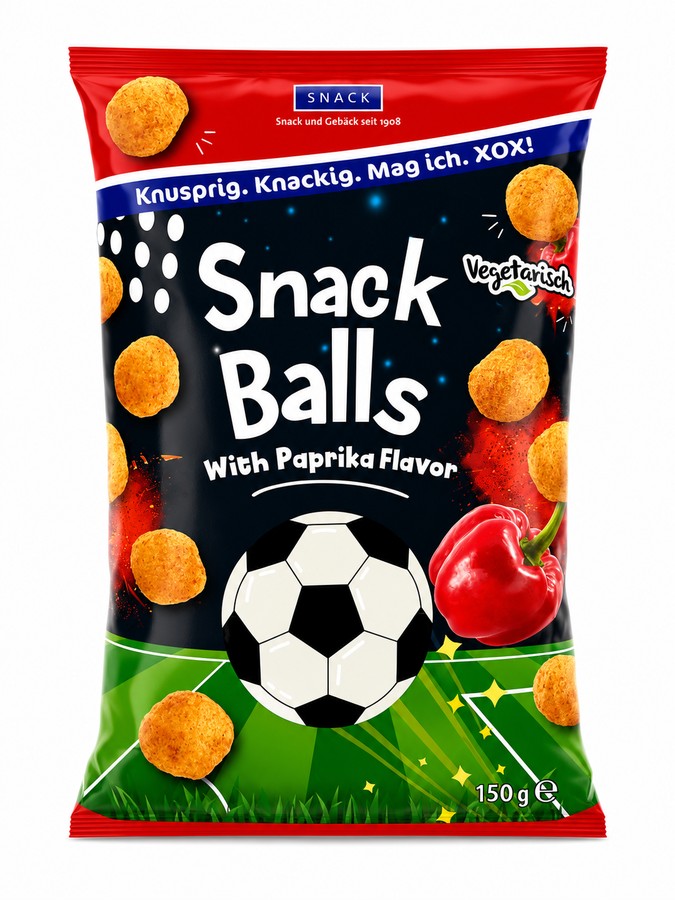 XOX Snack Balls mit Paprikageschmack 150g
