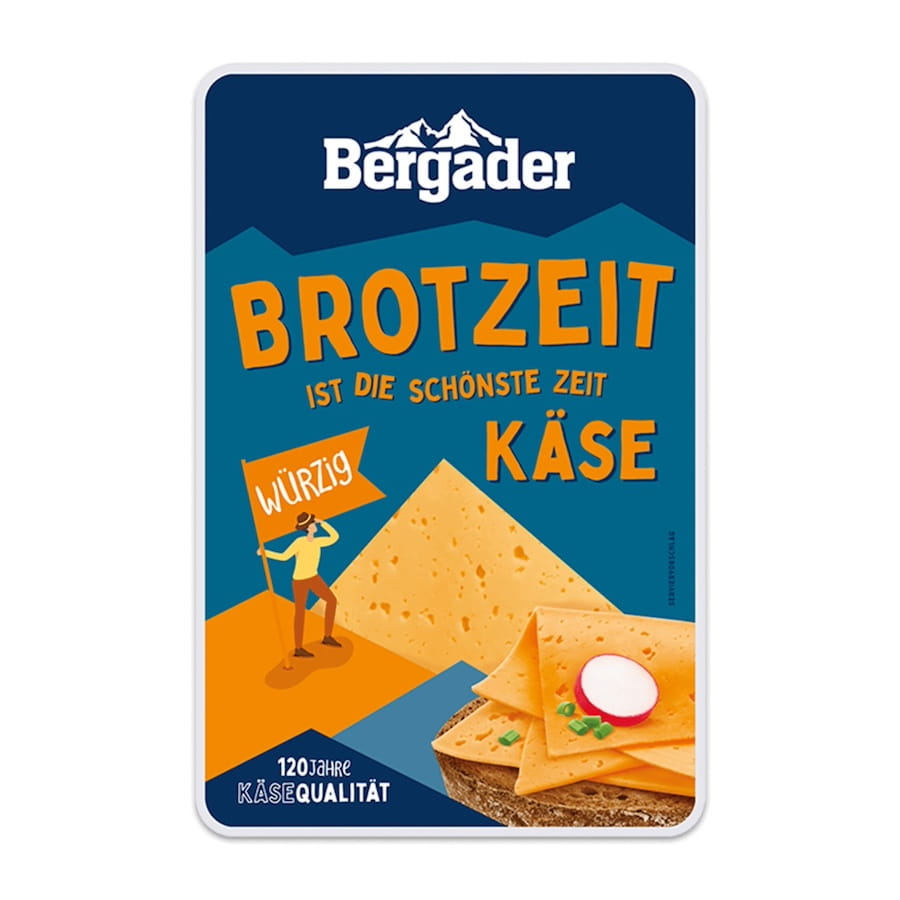 Bergader Brotzeitkäse Scheiben würzig 170g   