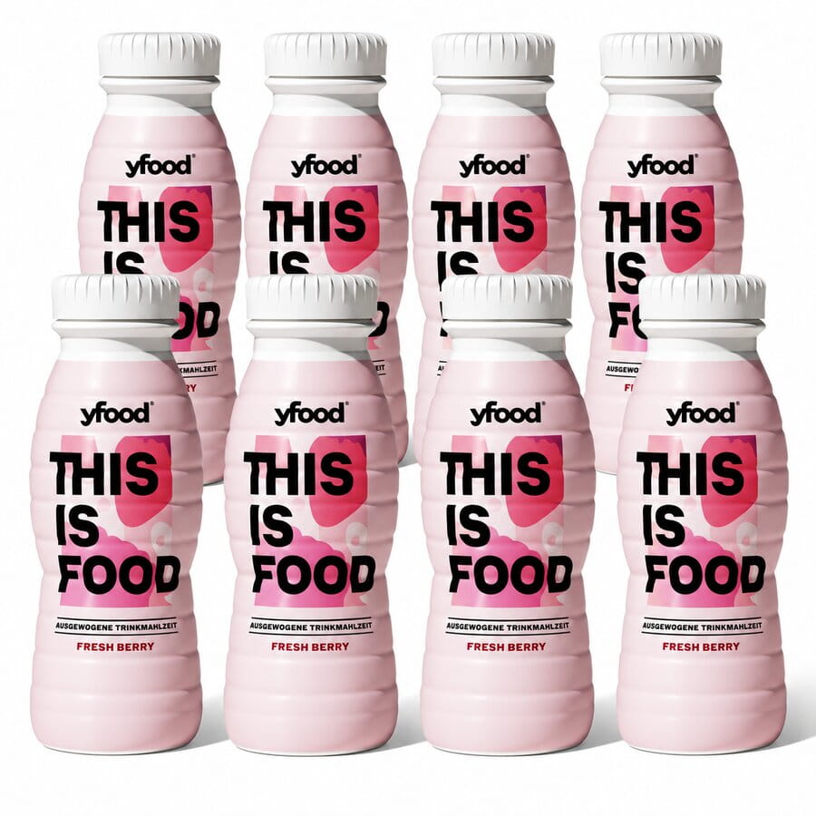 8x yfood Trinkmahlzeit Fresh Berry 330ml