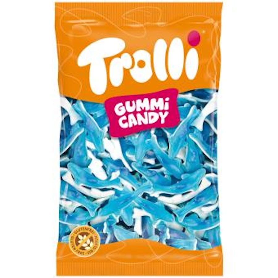 Trolli Schaumzucker Fruchtgummi Haifische XL1000g 