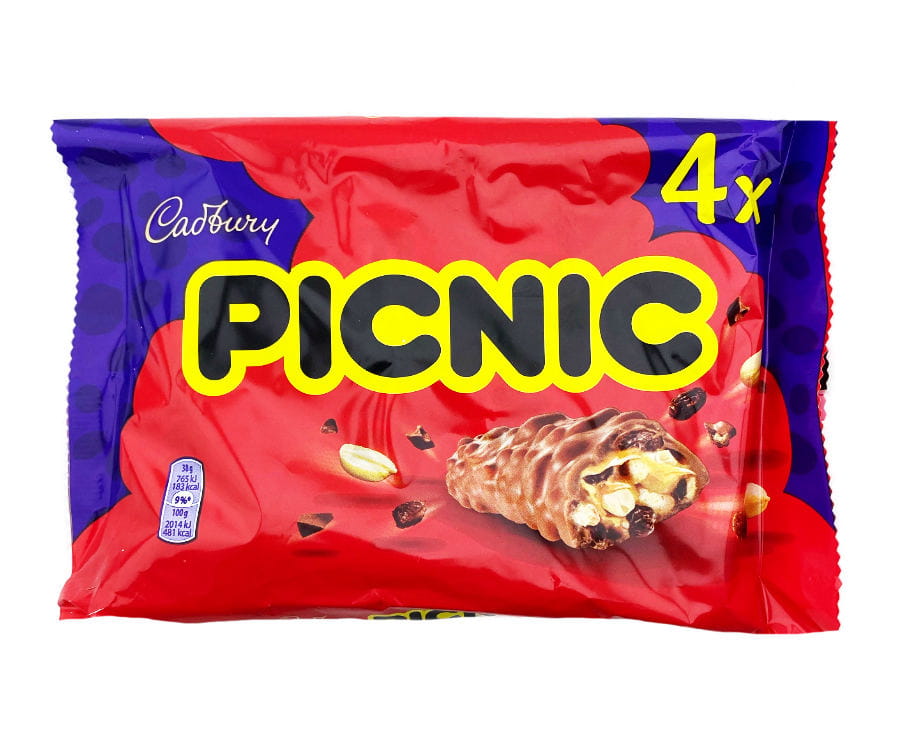 Picnic Schoko Karamell Erdnuss Riegel 4er 152g