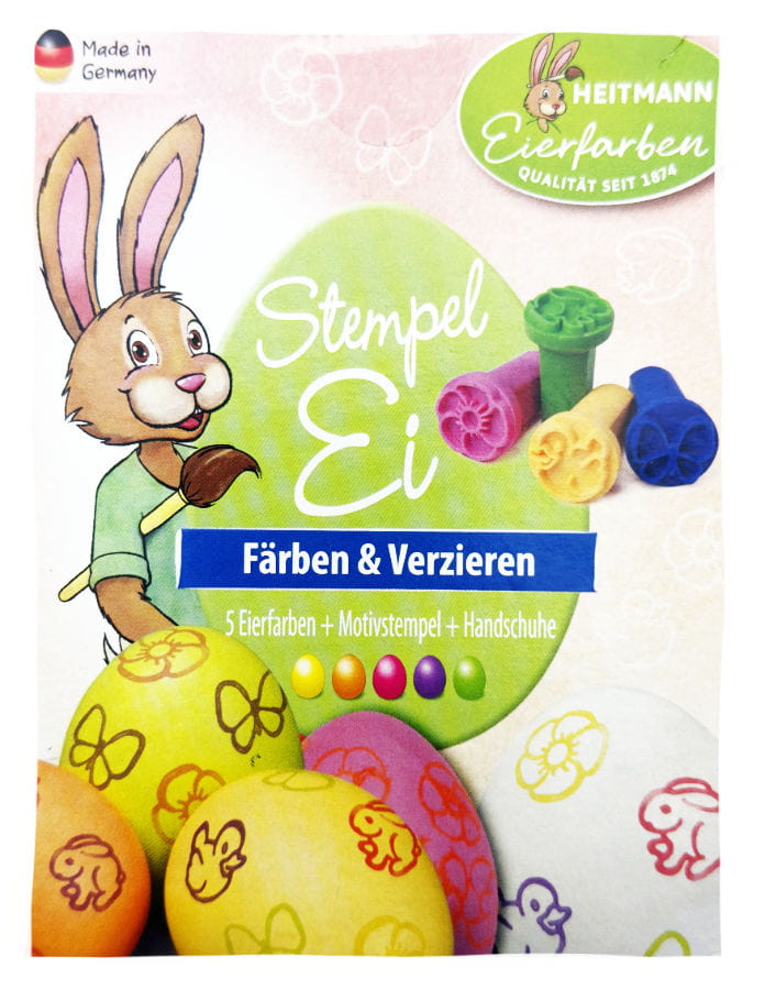 Ostereierfarben Stempel Ei Färben und Verzieren