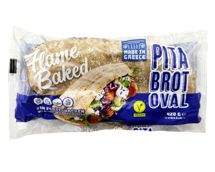 Pita Brot Oval Zum Fertigbacken 420g