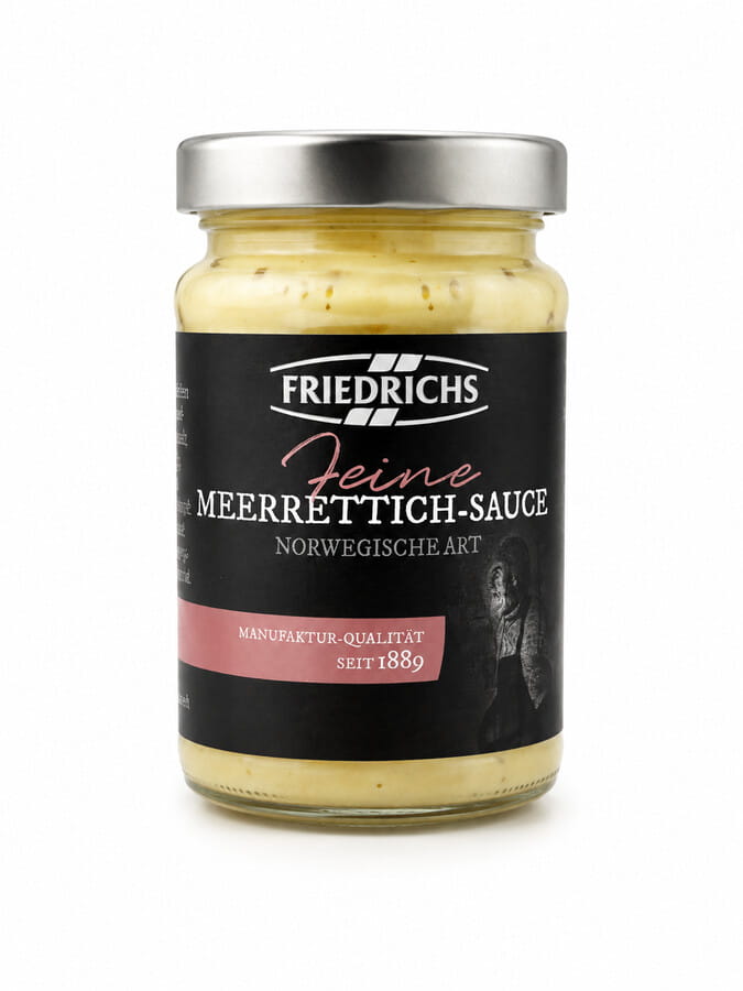 Feine Meerrettich Sauce Norwegische Art im Glas 85ml