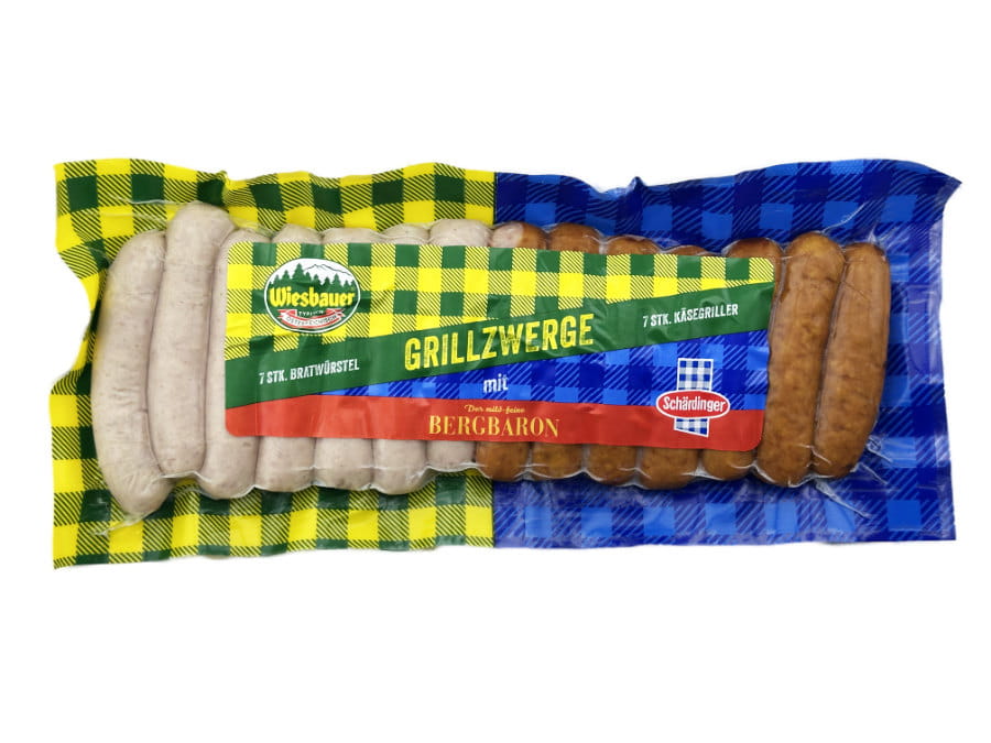 Wiesbauer Grillzwerge Bratwurst Käsegriller 14er 300g