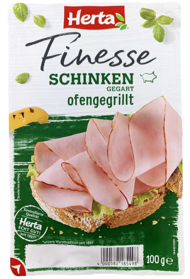 Herta Finesse Schinken gegart ofengegrillt 100g