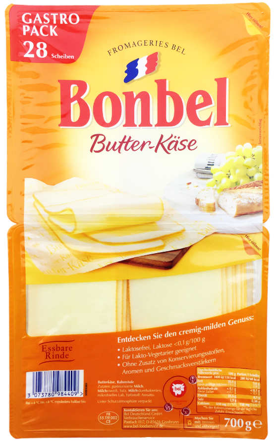 Bonbel Butter Käse 28 Scheiben Gastro Pack 700g