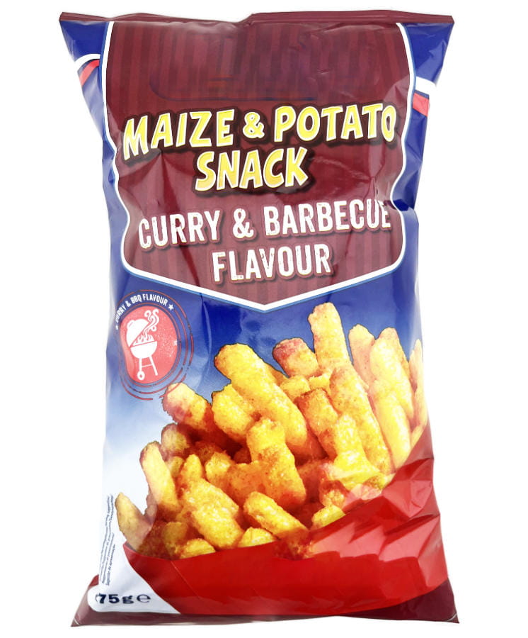 Mais Kartoffel Snack Mit Curry Barbecue Geschmack 175g