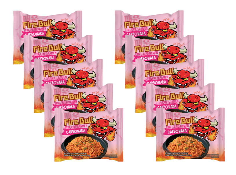 10x Fire Bill Star Fried Ramen Carbonara 135g