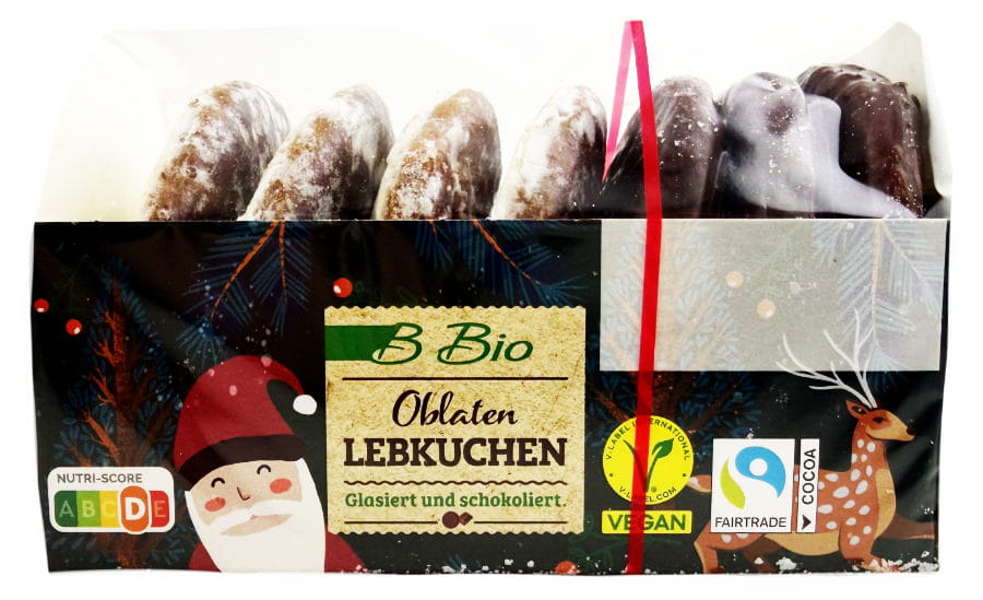 BIO Oblaten Lebkuchen Glasiert Und Schokoliert 200g
