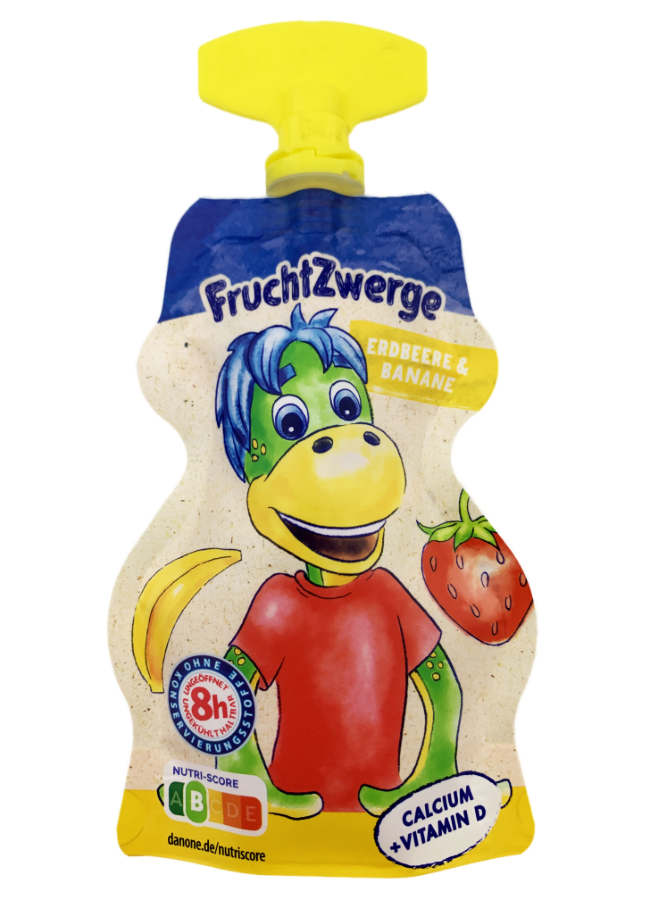 Danone Frucht Zwerge Erdbeere und Banane Quetschi 70g