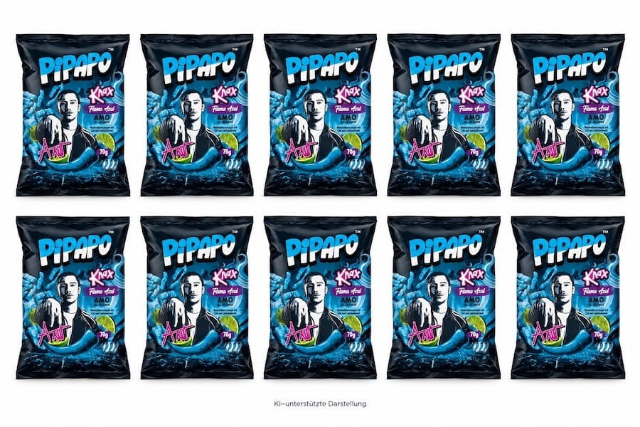 10x PIPAPO Maisknabbersnack Mit Chili Und Limettenaroma 700g  