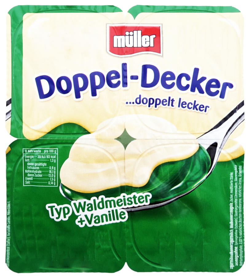 Müller Doppel Decker Waldmeister Vanille 4er 500g
