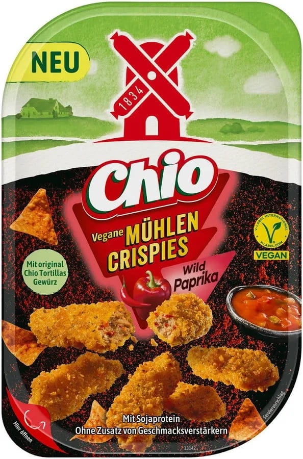 Rügenwalder Vegane Mühlen Crispies Chio Wild Paprika 180g 