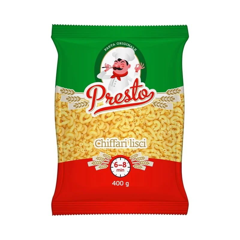 Presto Chiffari lisci Hörnchen 400g 