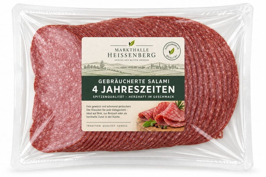 Salami 4 Jahreszeiten geräuchert in Scheiben 500g 