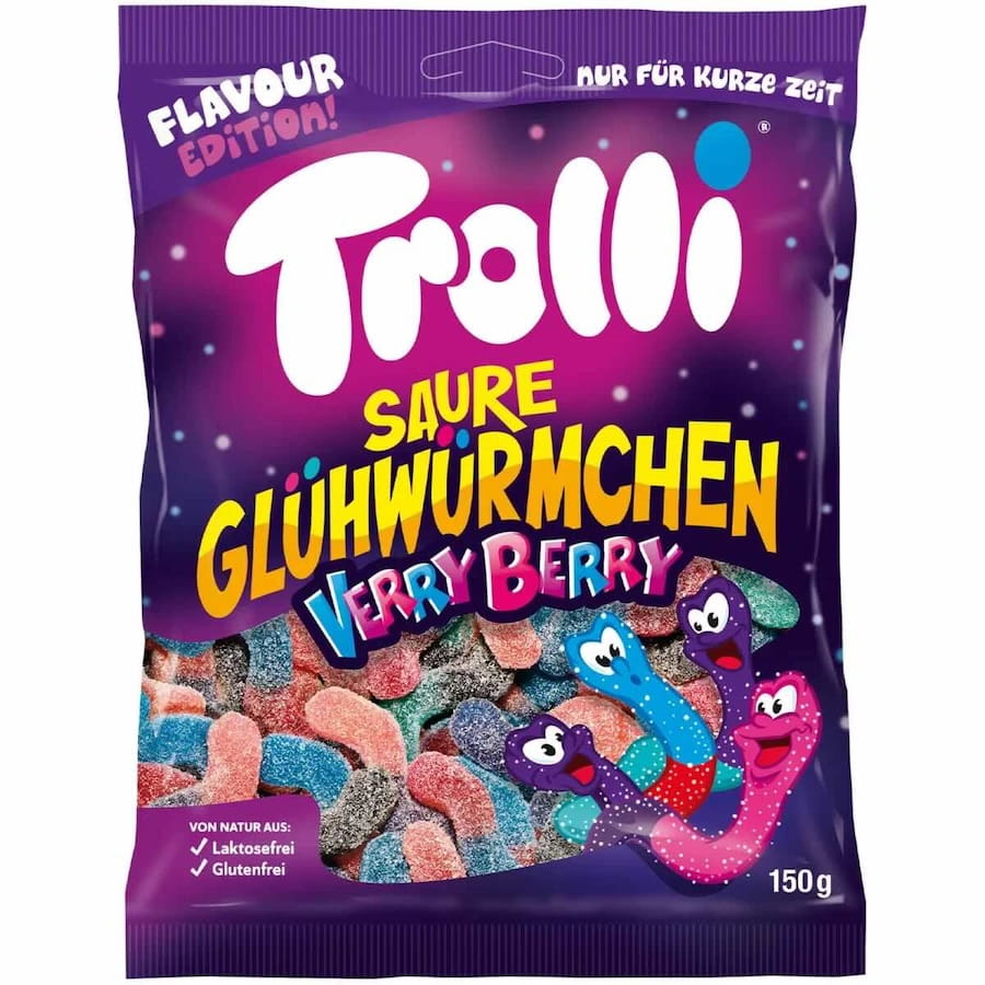 Trolli Saure Glühwürmchen Verry Berry 150g