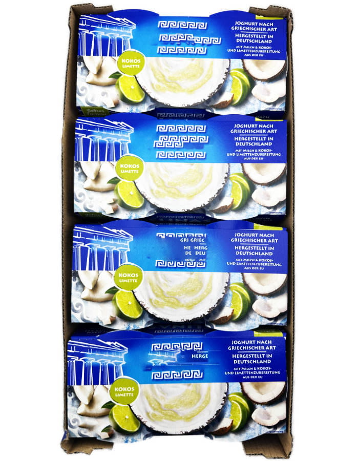 Joghurt griechischer Art Kokos Limette XXL Kiste 16er 2400g