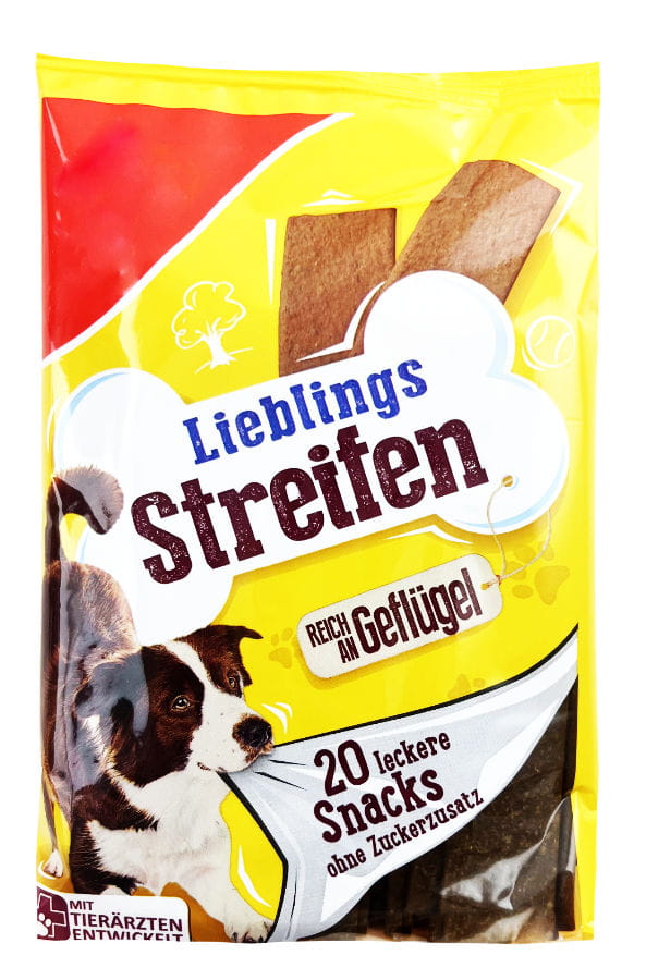 Hunde Lieblingsstreifen Geflügel 20er 200g