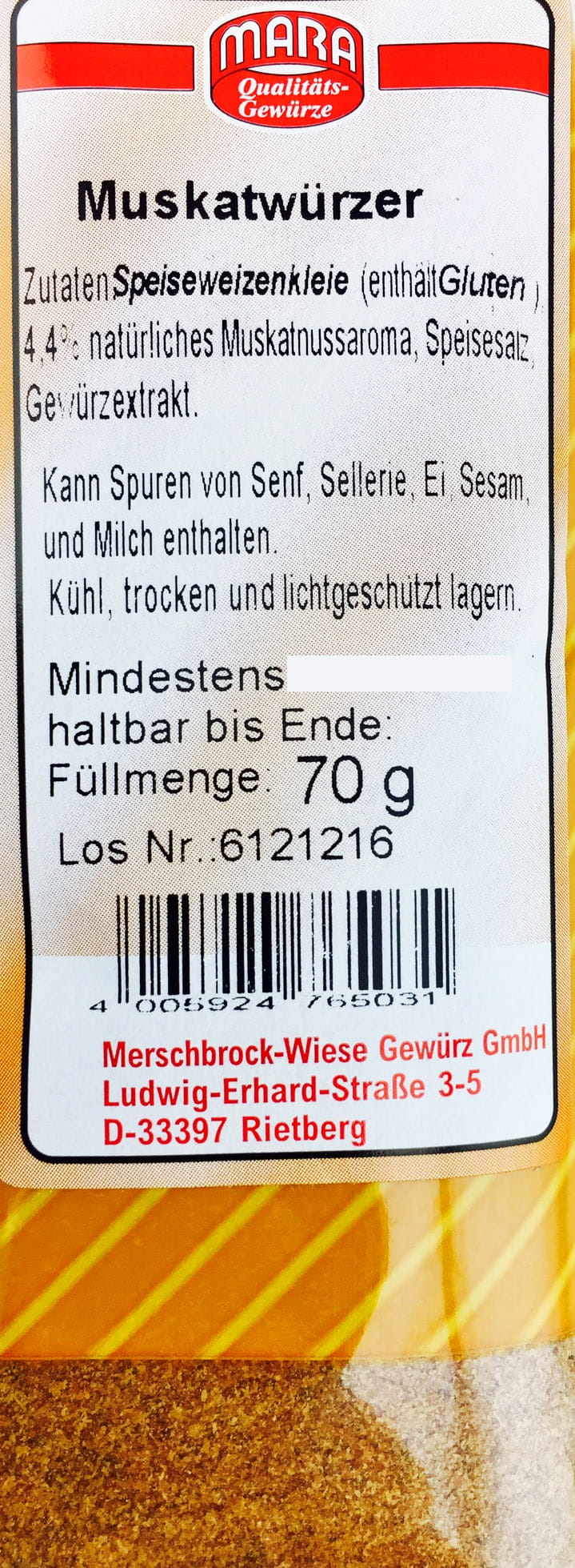Muskatwürzer 70g
