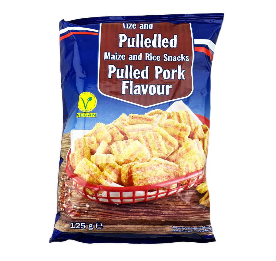 Mais Und Reis Chips Mit Pulled Pork Geschmack 125g
