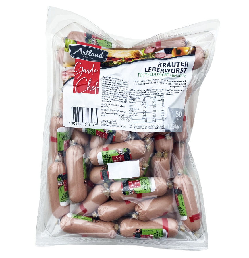 Kräuter Leberwurst fettreduziert XXXL 1250g