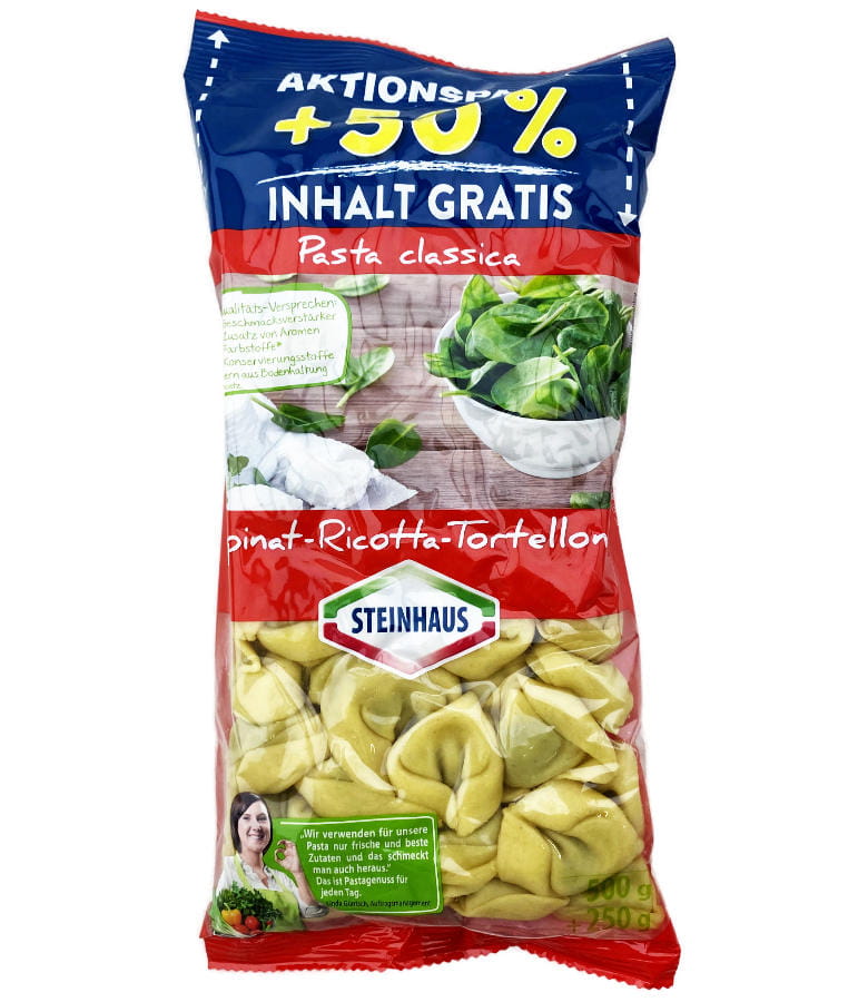 Tortelloni gefüllt mit Spinat Ricotta Aktionspack 750g