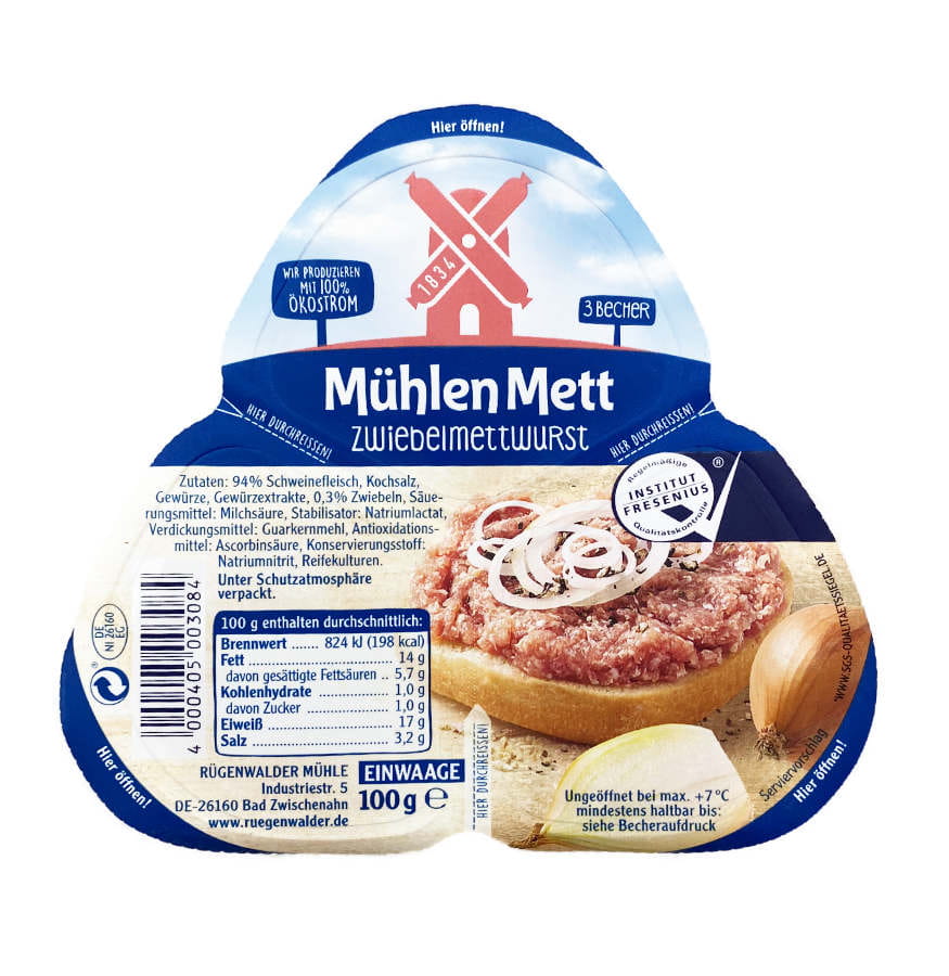 Rügenwalder Mühlen Zwiebelmettwurst 100g