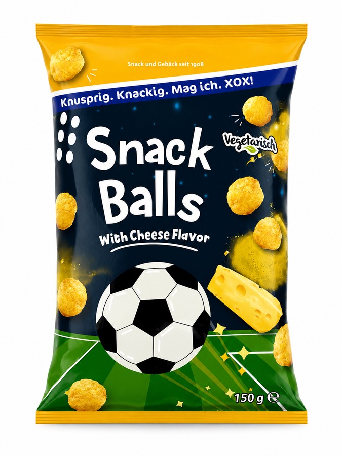 XOX Snack Balls mit Käse-Geschmack 150g
