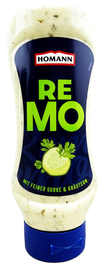 Homann REMO Remoulade Ohne Ei Mit Gurke Und Kräutern 430ml
