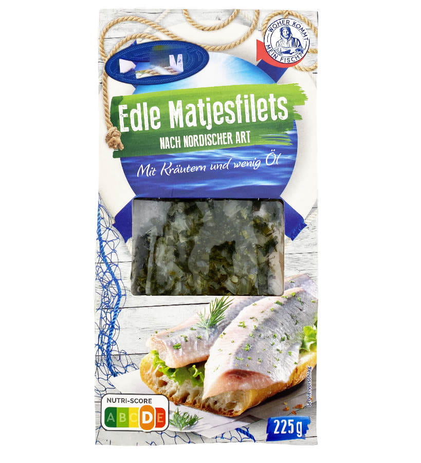 Edle Matjesfilets mariniert mit Kräutern 225