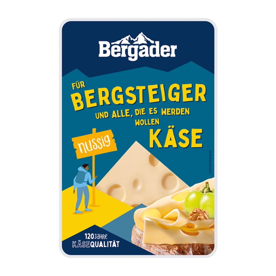 Bergader Bergsteigerkäse Scheiben nussig 170g  