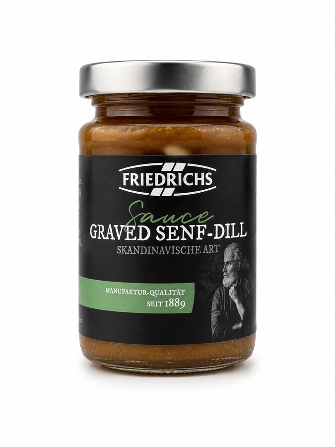 Graved Senf Dill Sauce Skandinavische Art im Glas 85ml