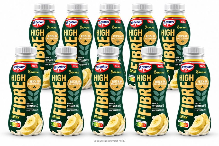 10x Dr. Oetker High Fibre Drink Bourbon Banane 330ml