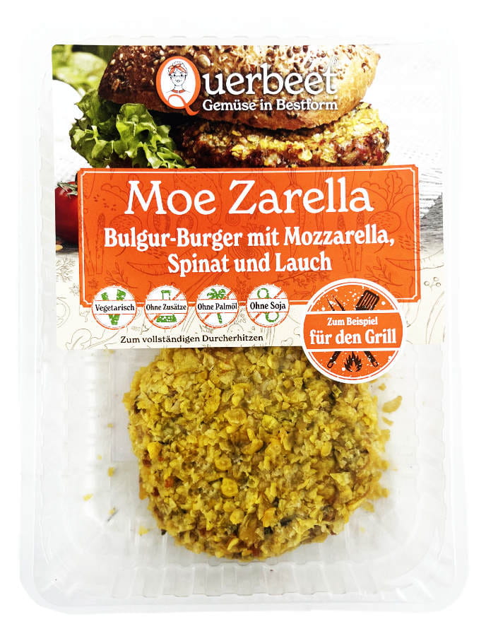 Bulgur Burger Mit Mozzarella Spinat Und Lauch 180g